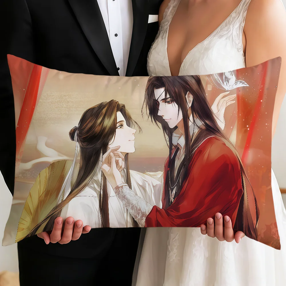 Anime Fanart Heaven Officials Blessing Soft Rectangle Pillowcover Home Sofa Living Room Decor Dorm Bedside Hogar Pillowcase Gift