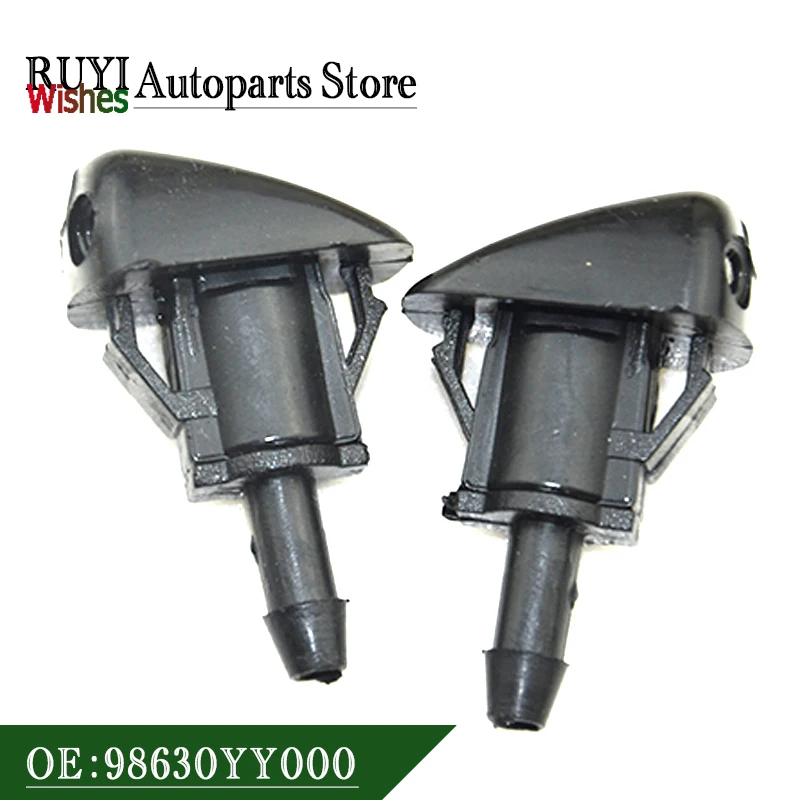 2X Car Front Left Right Windshield Washer Nozzle Jet 98630-YY000 986303K50 for Hyundai Elantra Sonata Kia Amanti Optima Sorento