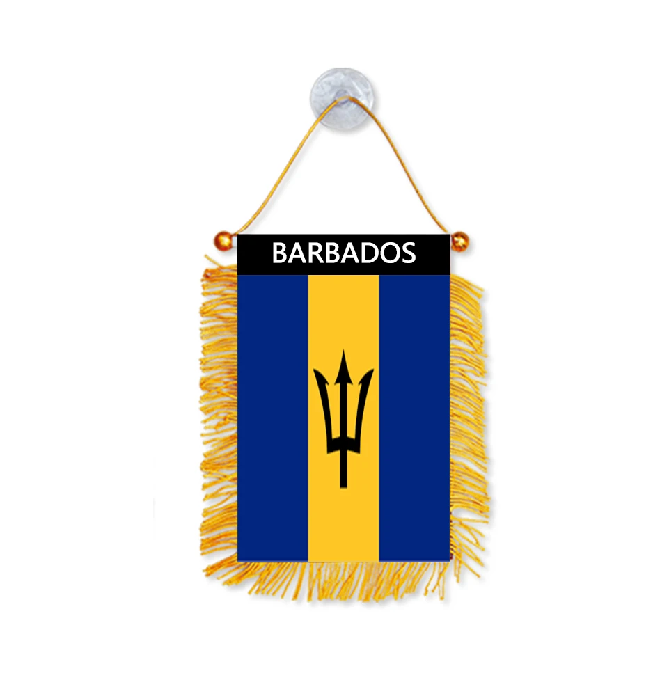 Directly Delivery Car Window Decoration Stain Bunting Pennant BARBADOS Flags