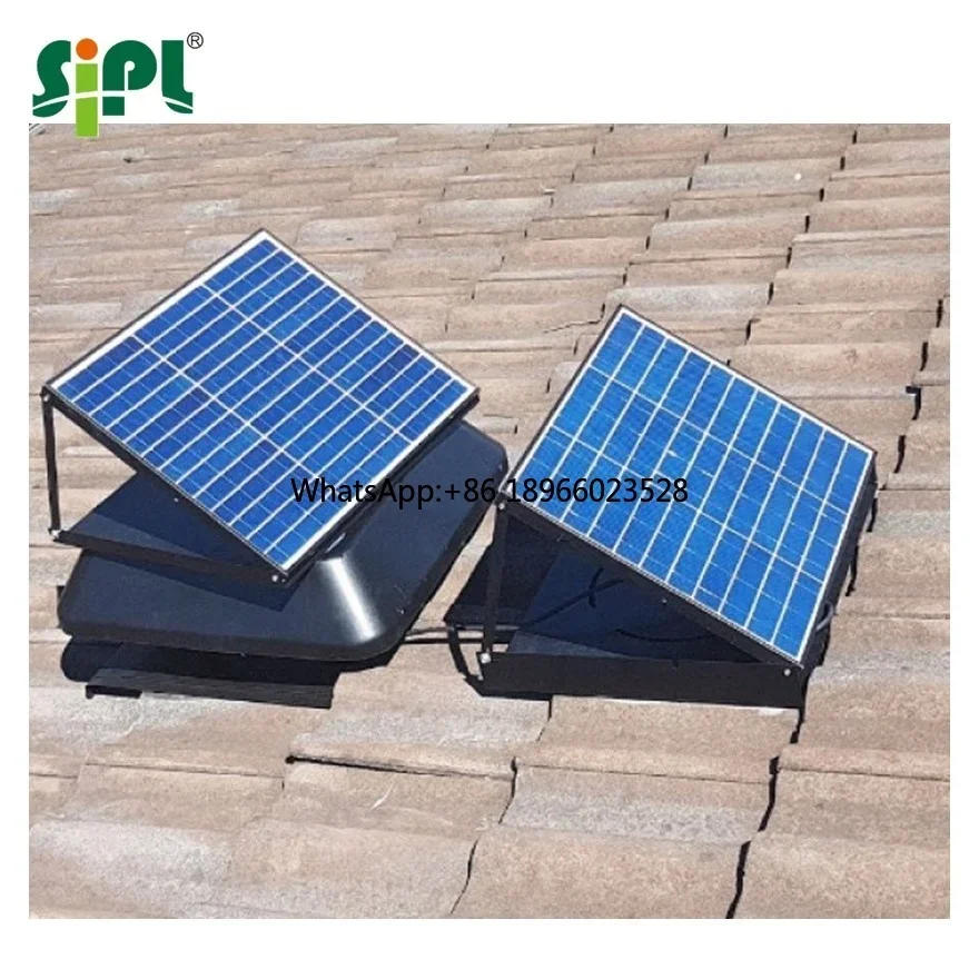 Renewable Solar Energy Powered Eco Roof Vent SIPL Attic Ventilation Fan Tool with Rechargeable Battery 24hrs Home Air Circulator