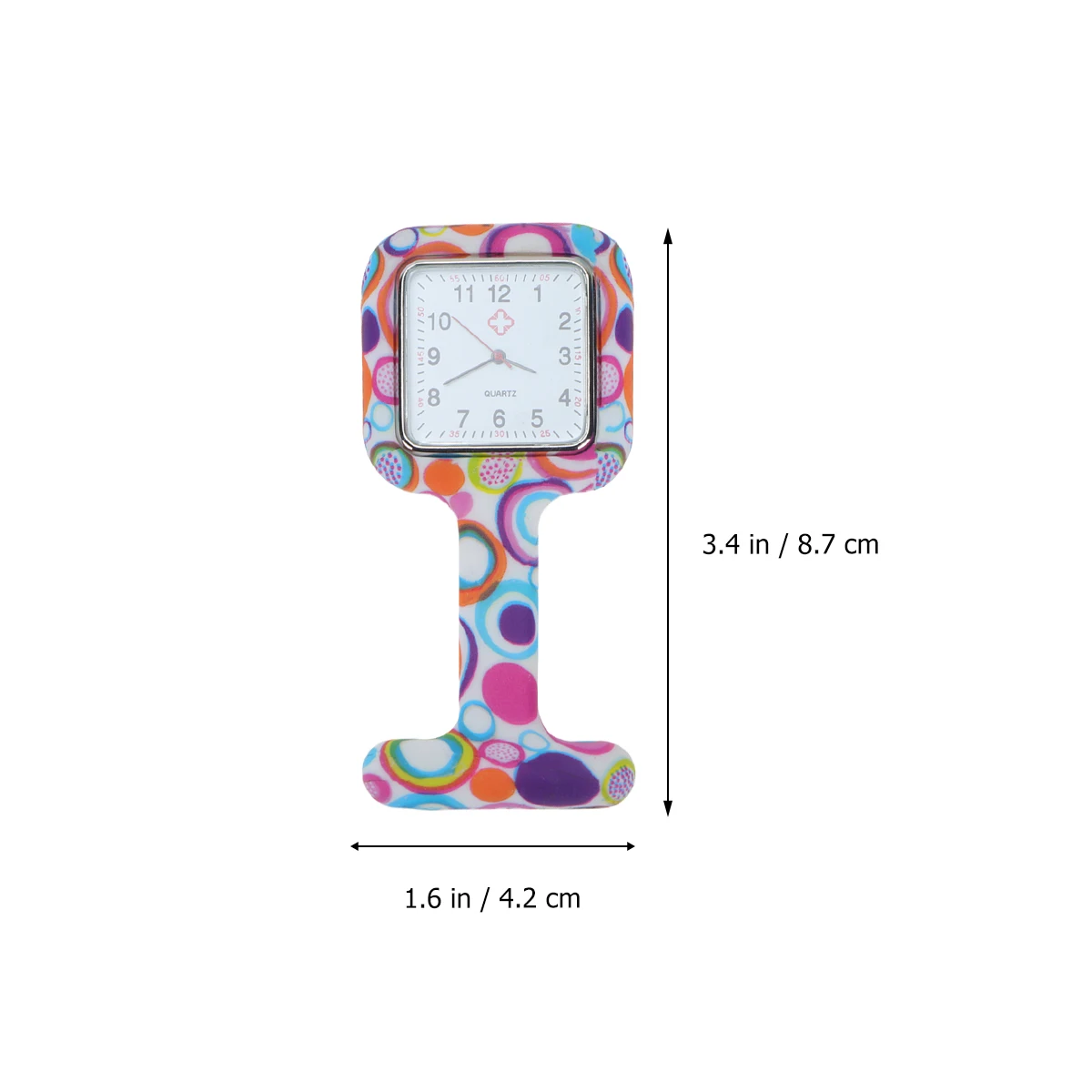 Silicone Nurse Watch Clear Number Accurate Time Keeping Square Hanging Watch for Medical Staff Random Color