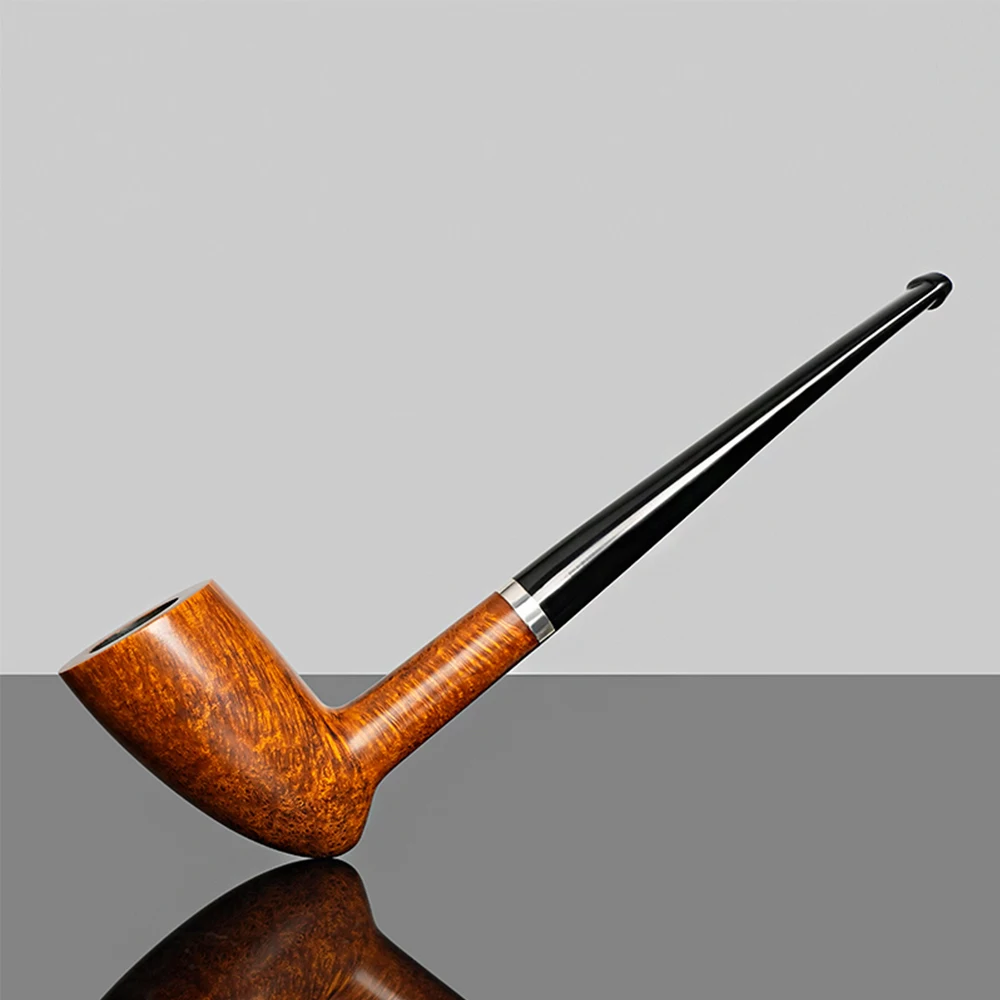 

JIBILL wood tobacco pipe, handmade briar tobacco pipe, 3mm pipe channel, vulcanized rubber pipe mouth, Dublin Series pipe