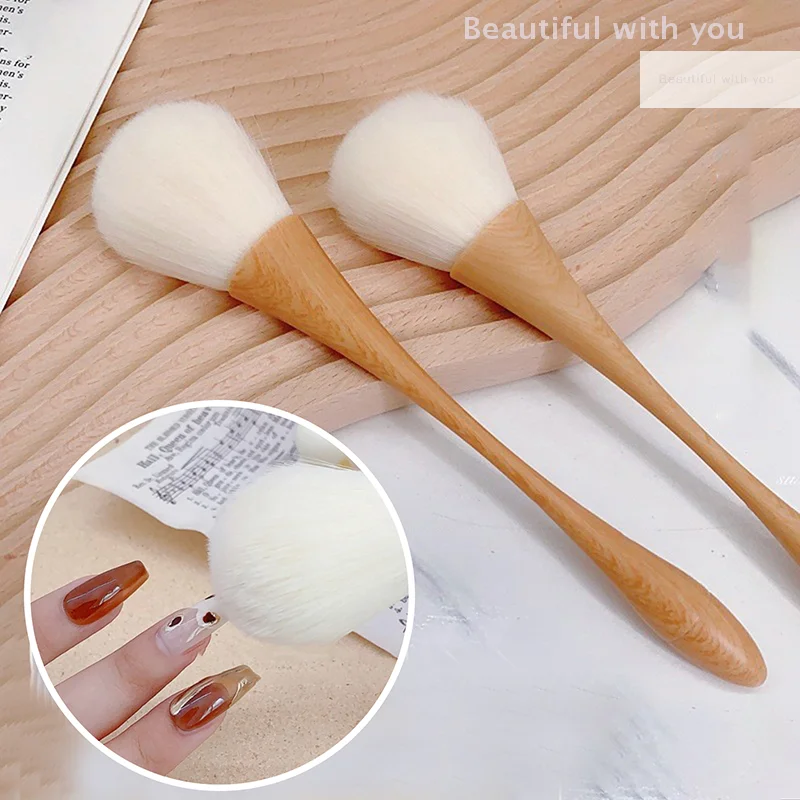 

Dust Cleaning Nail Brush Manicure Nail Art Brush Big Head Flower Powder Blush Brush Salon Makeup Beauty Nail Accessories Tool