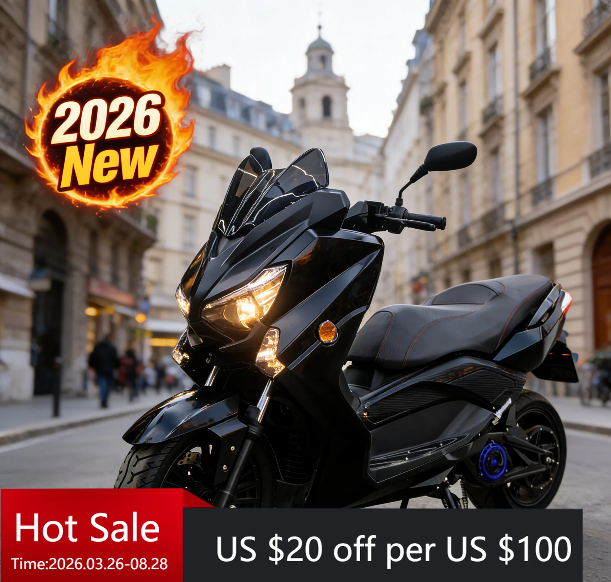 Tc 2026 New Year's Special CE EEC Anti-Impact Frame All-Terrain Smart LCD Bluetooth Speaker High Speed Electric Motorcycle