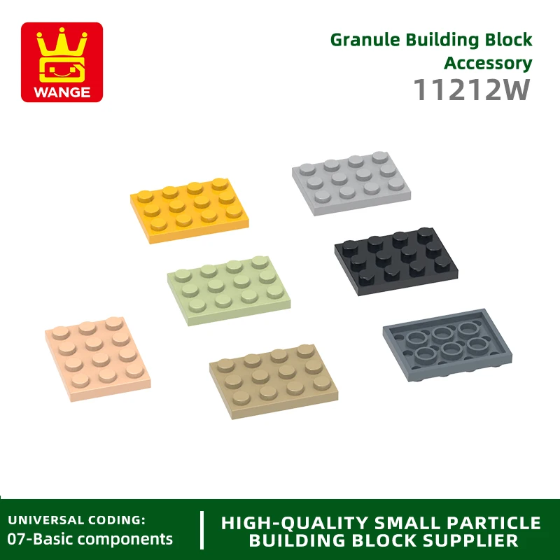 Wange 61Pcs/lot 11212W Plate 3 x 4 Building Block Moc Color Accessories Compatible with Brick DIY Children's Toy Assembly Parts