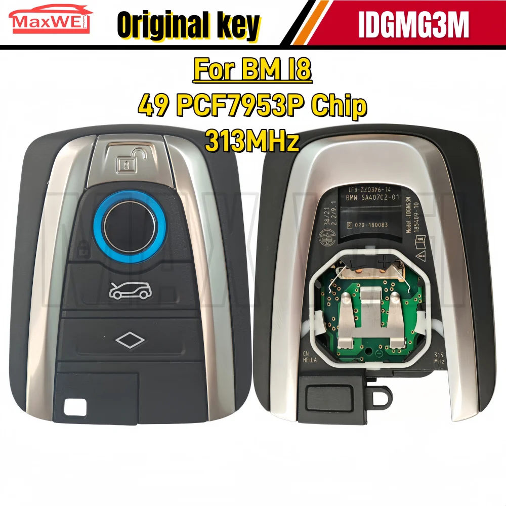 FCC ID: IDGNG3M 313.14/313.99MHz ID49 PCF7953P Cphi Original Smart Remote Control Key For B/M/W I8 4 Buttons