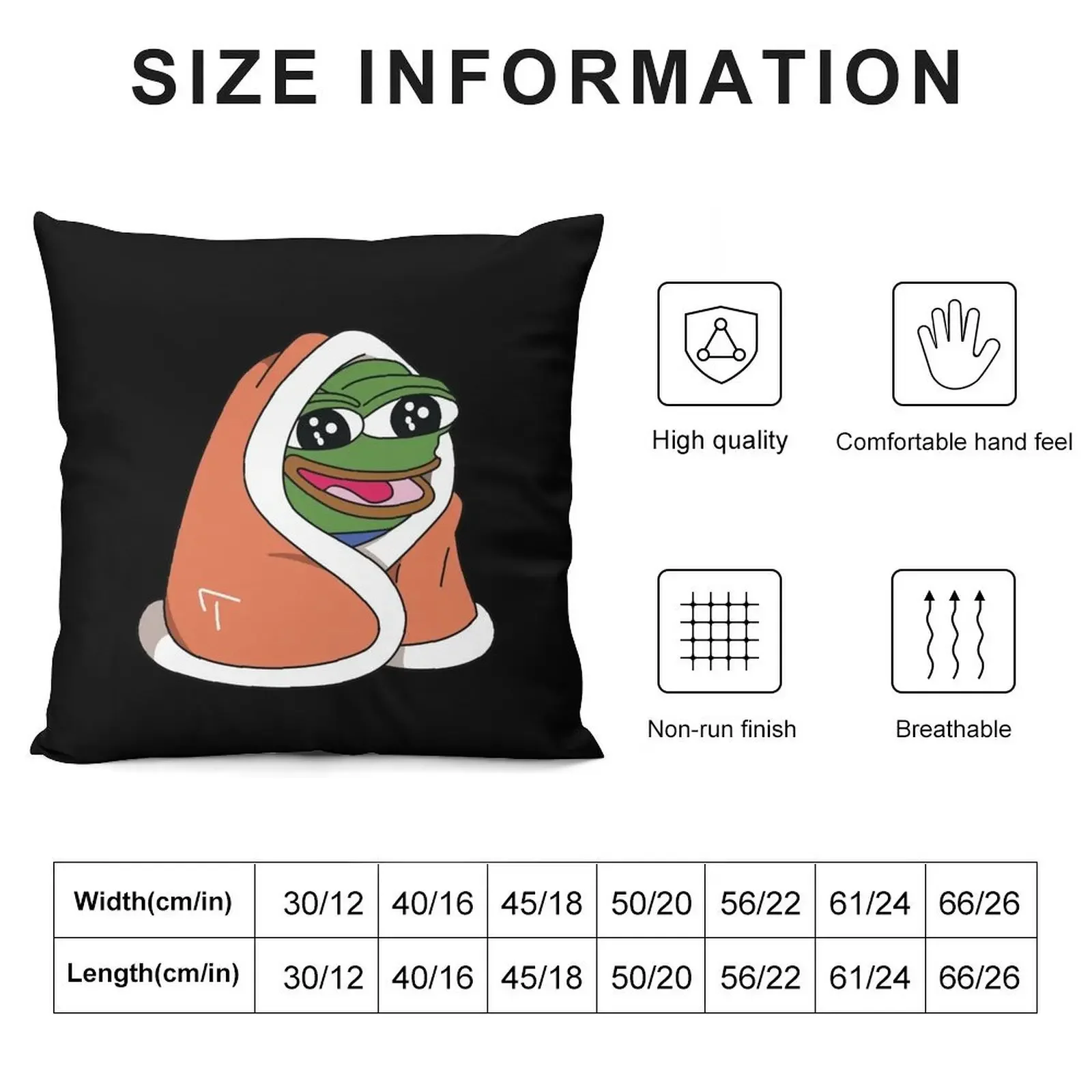 peepoBlanket Emote High Quality Throw Pillow Decorative Sofa Cushion Decorative Cushions pillow