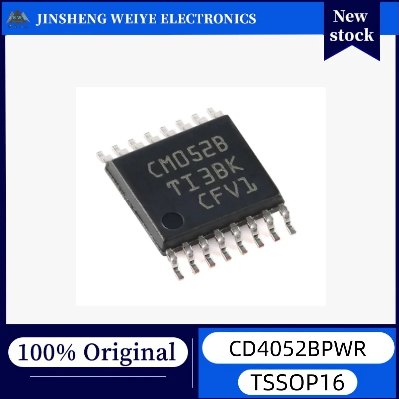 30/100 pieces Original Genuine CD4052BPWR CM0528 TSSOP-16 2-channel 4:1 Analog Switch SMD Logic Chip New Stock