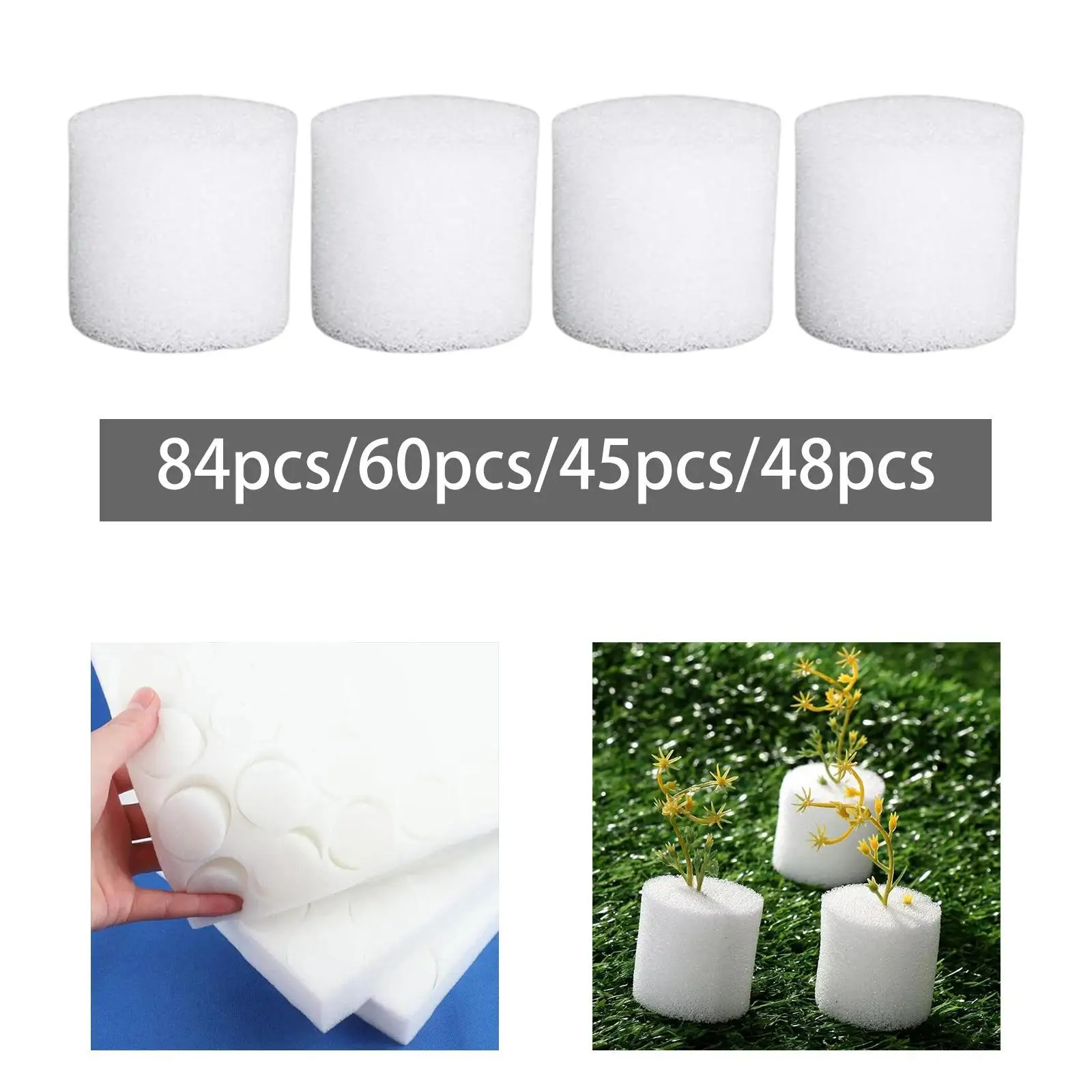 

Soilless Cultivation Seedling Sponges White Edge Opening Lightweight for Small Bud Growth Accessory Cylindrical Growing Media