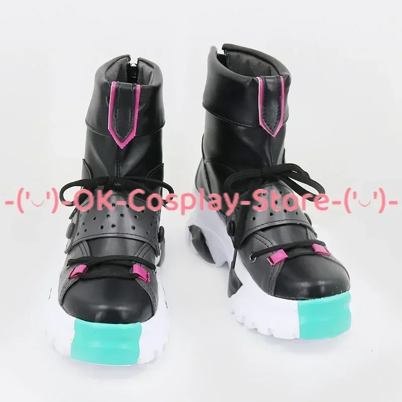 [Customized Size] NIJISANJI Aza Cosplay Shoes VTuber Roleplay Costume Prop Halloween Carnival Party Boots PU Leather