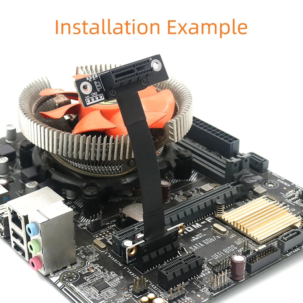 카드 추가 PCI-E 라이저 PCIe PCI 익스프레스 36PIN, 1X 270 도 익스텐션 케이블 어댑터, PCI-E X1 to PCI-E X1 Gen3, 8Gbps 변환기