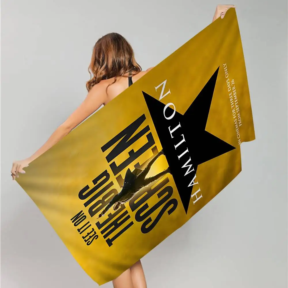 American Musical Hamilton Microfiber Blanket Quick Drying Beach Towels Oversized Printing Super Absorbent Pool Towel Blanket