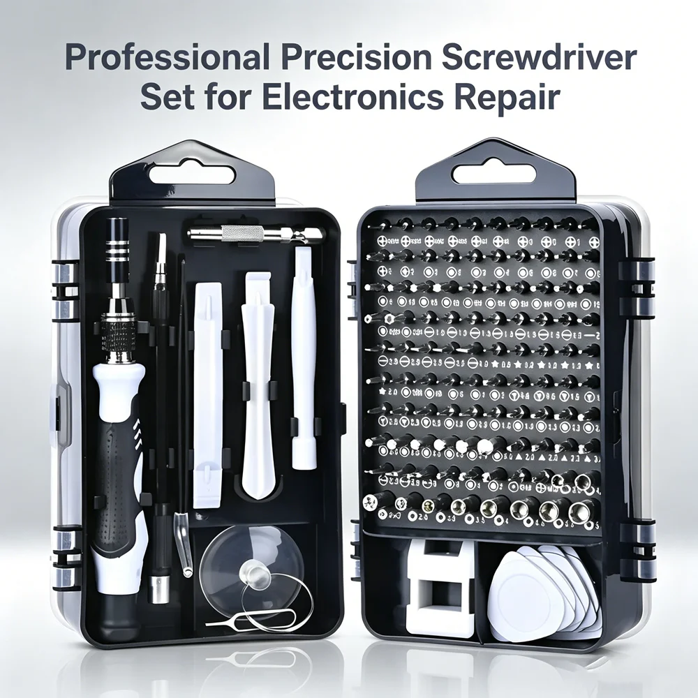 115 In 1 Electronics Maintenance Screwdriver Set Magnetic Bits Pry Tools For Notebook Tablet Watch Glasses Repair Hand Kit