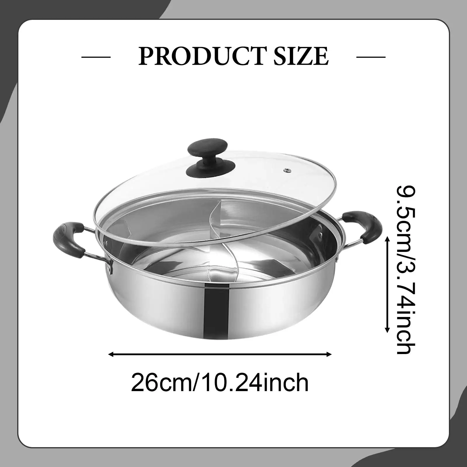 Double Sided Hot Pot Stainless Steel Soup Pot with Divider Heavy Duty Dual Handle for Gas Stove Double Sided Hot Pot Stainless Steel Soup Pot with Divider Heavy Duty Dual Handle for Gas Stove