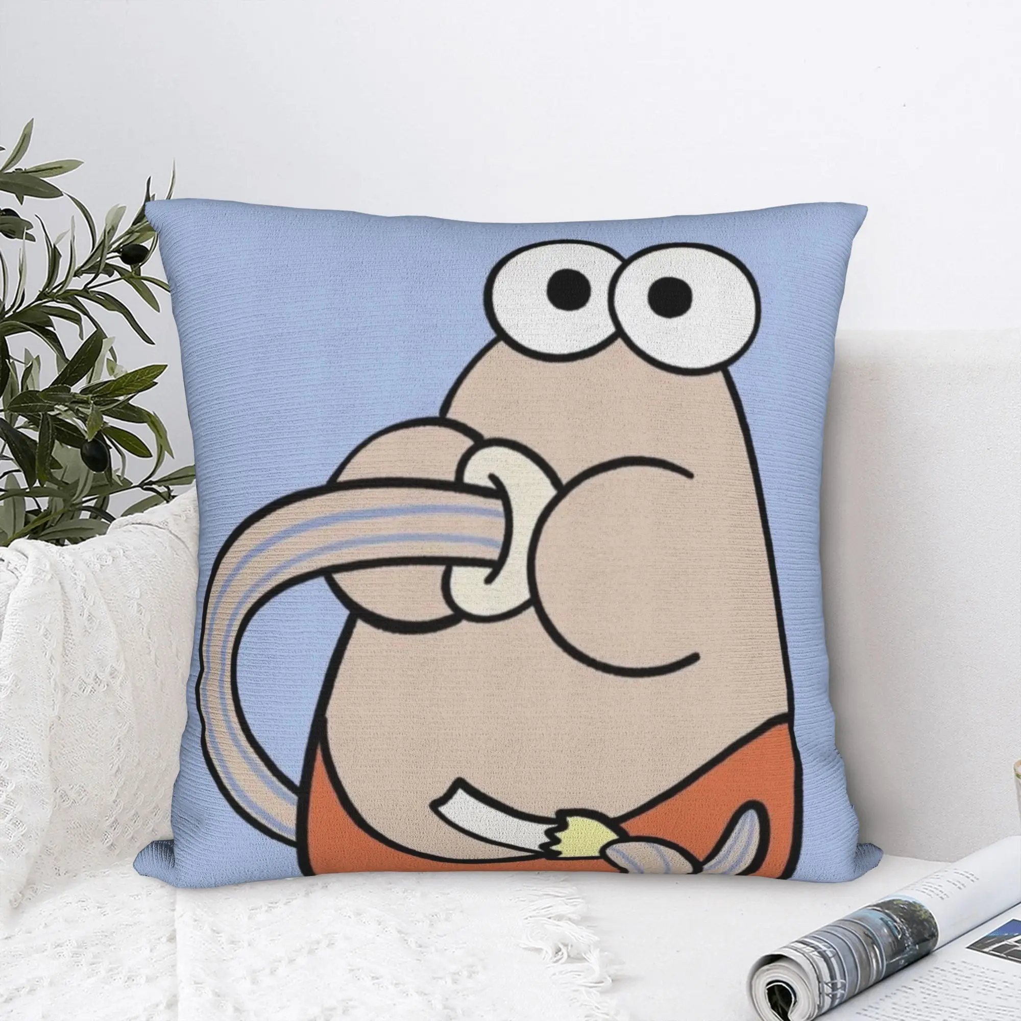 Bikinis Bottom Residents Cartoon Fish Square Pillow Case Marine Cushion Covers Polyester Decorative Pillowcase for Sofa 45x45cm