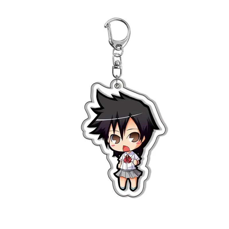 6cm New Style Anime Bleach Keychain Acrylic Cartoon Figures Kurosaki Ichigo Ishida Uryuu Kuchiki Rukia Pendant Cosplay Key Chain