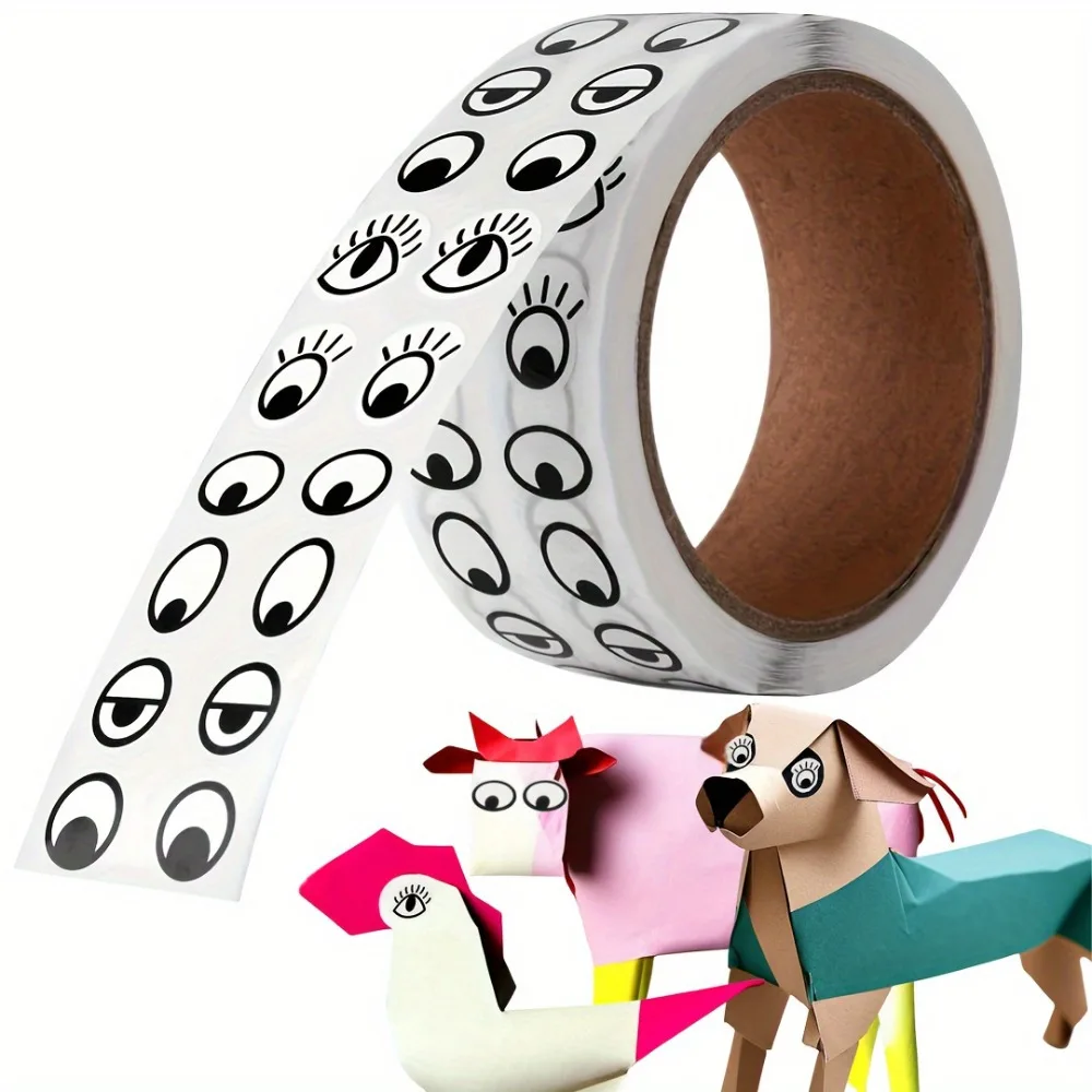 

500-Pair Eye Stickers. Self-adhesive black & white for DIY crafts & Easter decor.