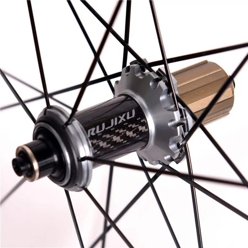 700C 6-Pawl Rote Nabe Ultraleicht 30MM Höhe Gerade Flache Speichen Radsatz V/C Bremse Scheibenbremse Rennrad-Radsatz – Detail 3