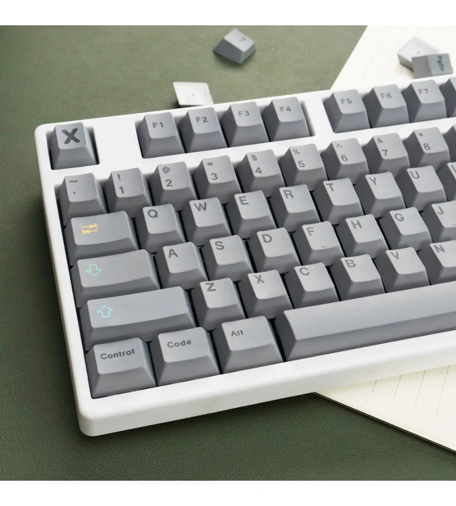 /Botanical Garden/Dualshot Grey Keycap PBT Sublimation Full Set Original Mechanical Keyboard