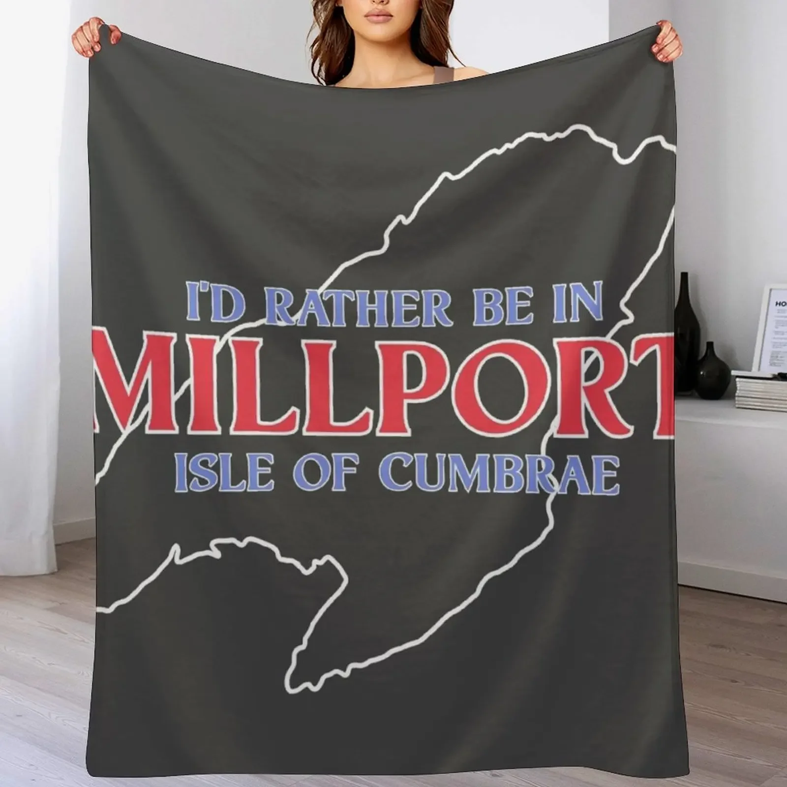I'd Rather be in Millport Throw Blanket Soft Plush Blanket as Housewarming Gift