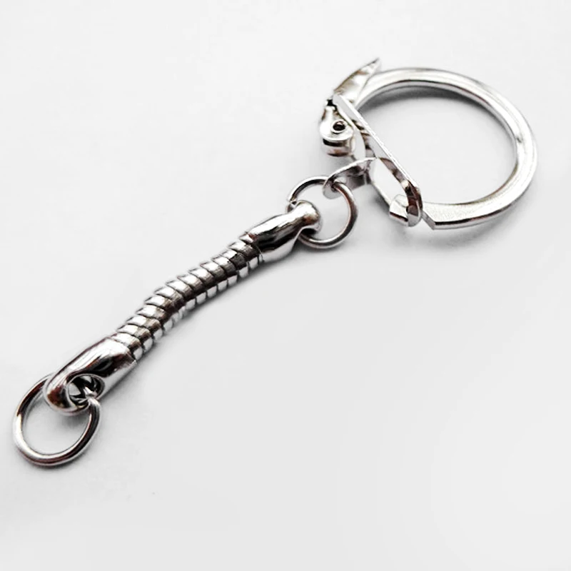 10-100pcs Double-Headed Metal Keychains Pendant Lobster Clip Key Ring Access Card USB Drive Accessories Hanging Clips