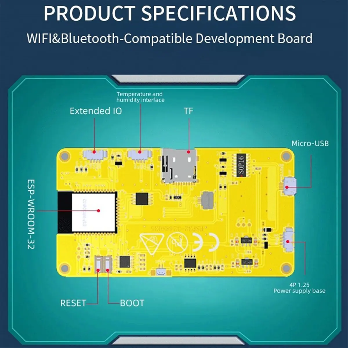 (ABGQ) 3.5 Inch Smart Display for Arduino LVGL ESP32 Wifi and Bluetooth Development Board Screen LCD TFT Module - A