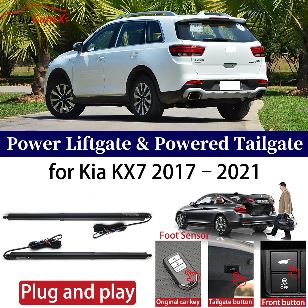 ZhuCamX for Kia KX7 2017–2021 Car OEM Power Liftgate Automatic One-Click Powered Tailgate Strut opener Plug and play