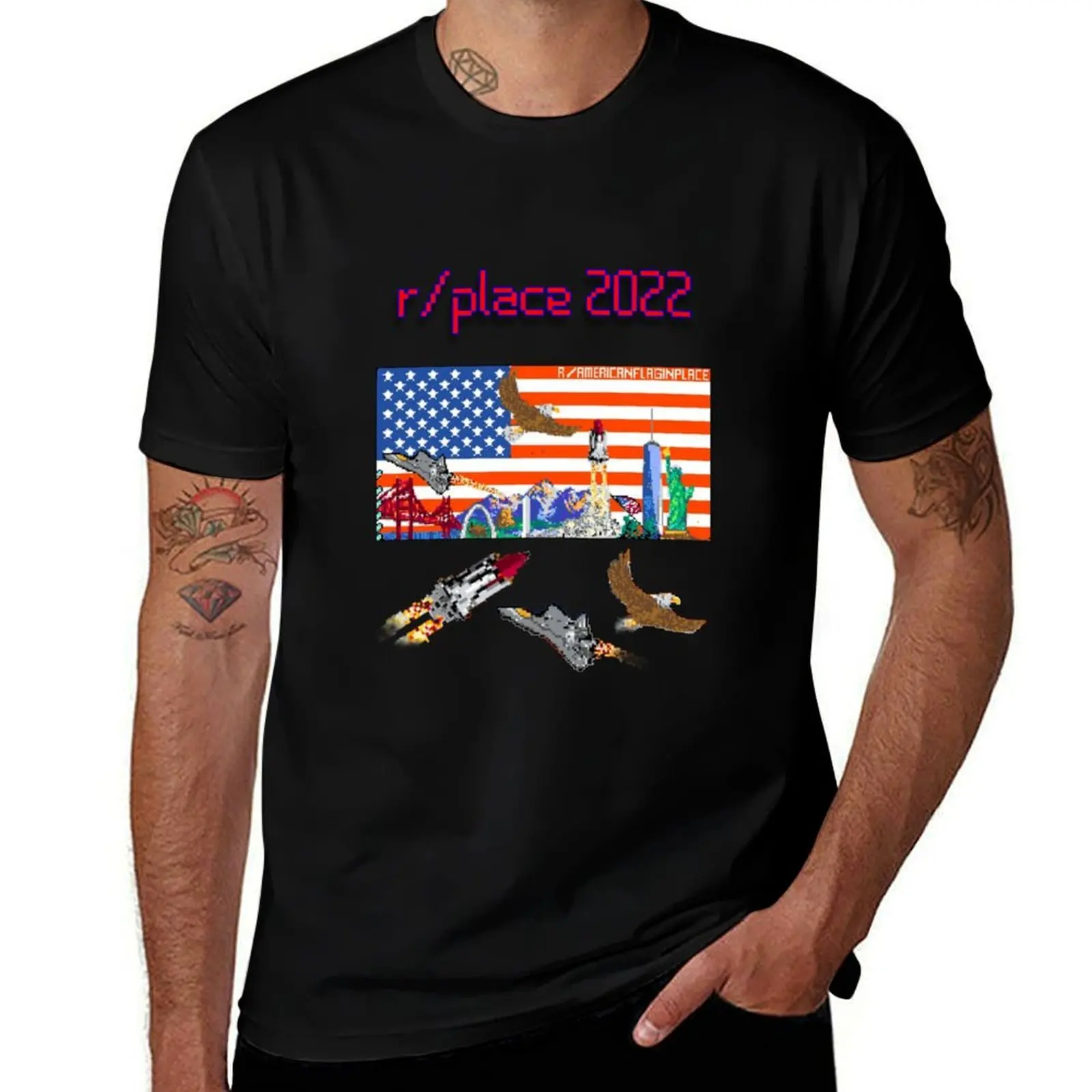 r/AmericanFlagInPlace 2022 Final Result Merch T-Shirt Abstract Pattern Print Top