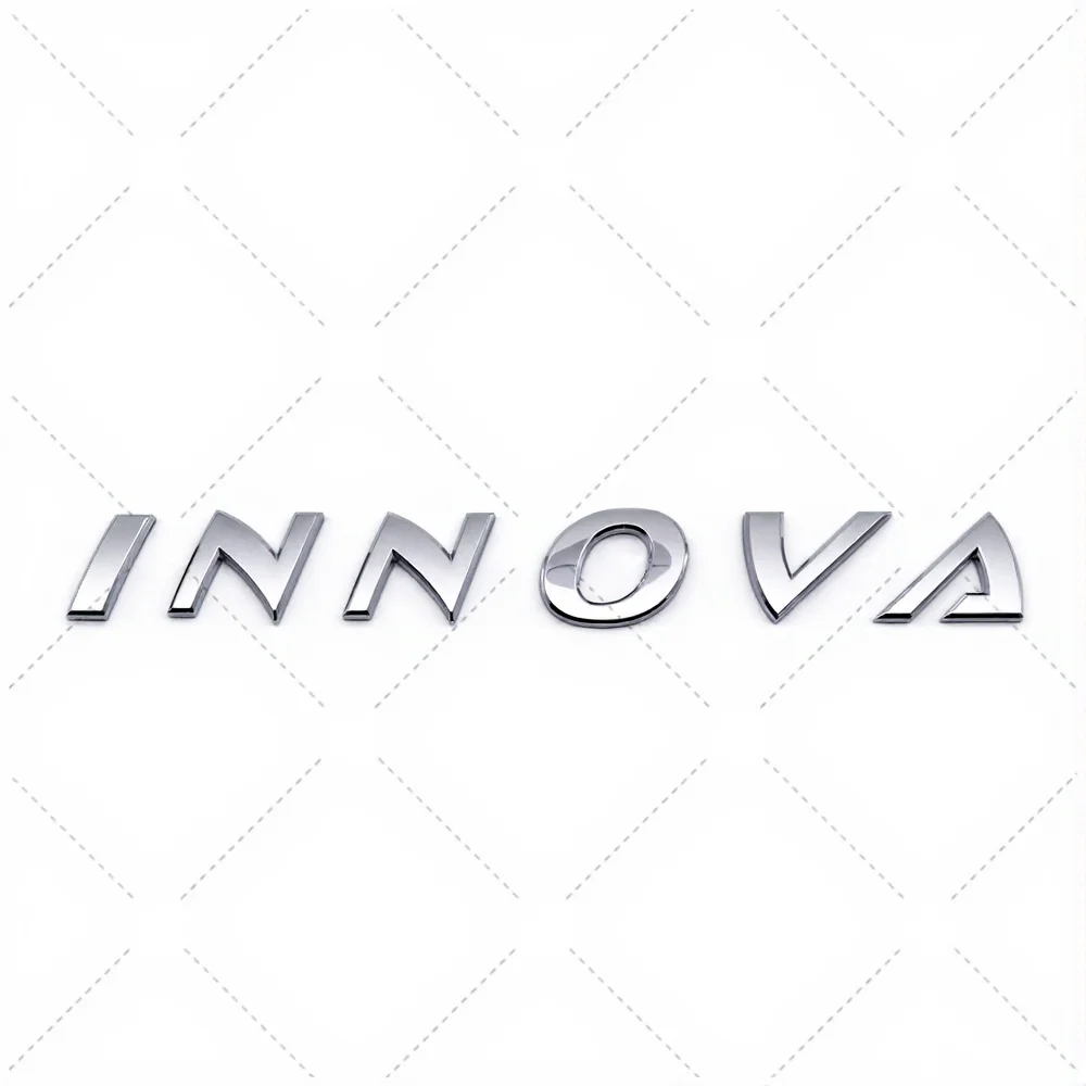 3D ABS Innova Letters Car Emblem Badge Decal Sticker for Innova Crysta Zenix Rear Trunk Tailgate Styling Accessories Split Type