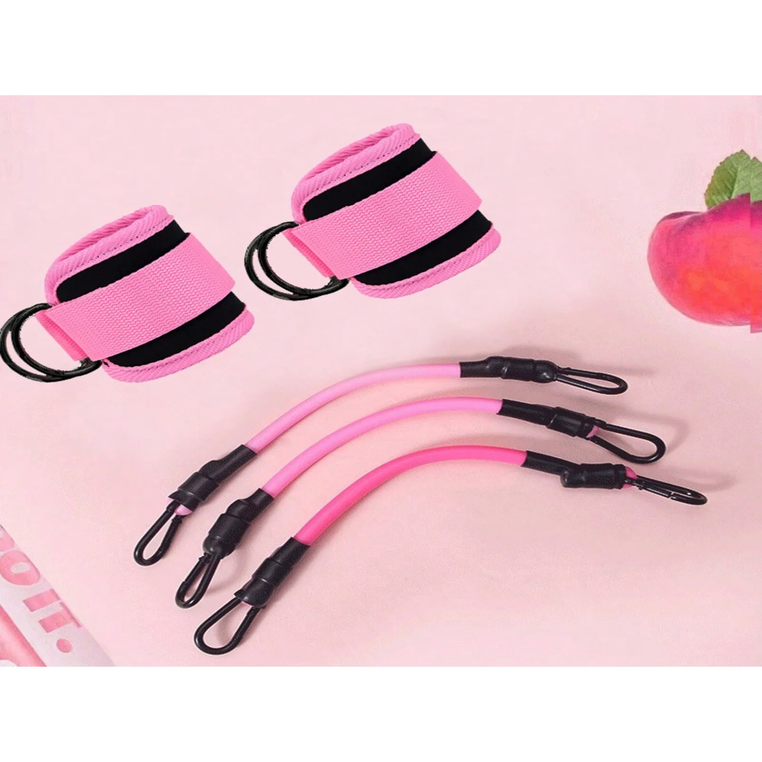 

6pcs/Set Fitness Explosive Power Elastic Anklet, Hip & Leg Resistance Band, Shaping Butt, Slimming Leg, Ankle Cuff Resistance Ba