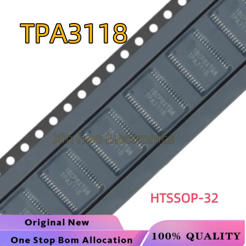 1pcs TPA3118 TPA3118D TPA3118D2 TPA3118D2DAPR HTSSOP-32 Mono Class D Audio Amplifier Chip IC New Original in stock