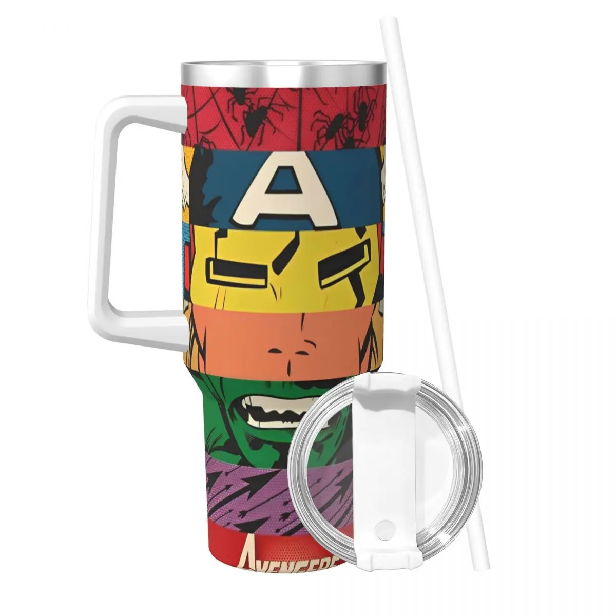 Stainless Steel Tumbler Marvel Avengers Thermal Mug Leakproof Cold and Hot Mugs Cup Travel Custom Water Bottle