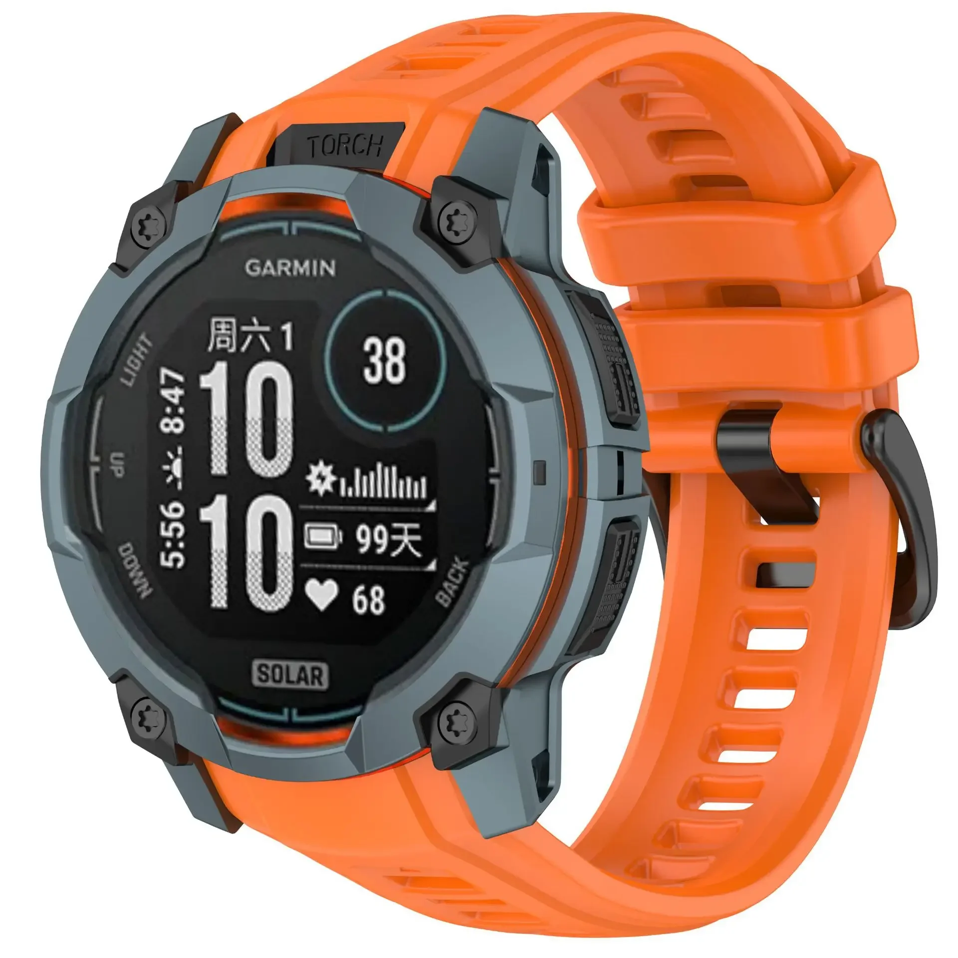 حزام سيليكون لـ Garmin Instinct 3 Amoled 50mm 45mm سوار رياضي رسمي معصمه Garmin Instinct 3 Solar 45mm 50mm Band