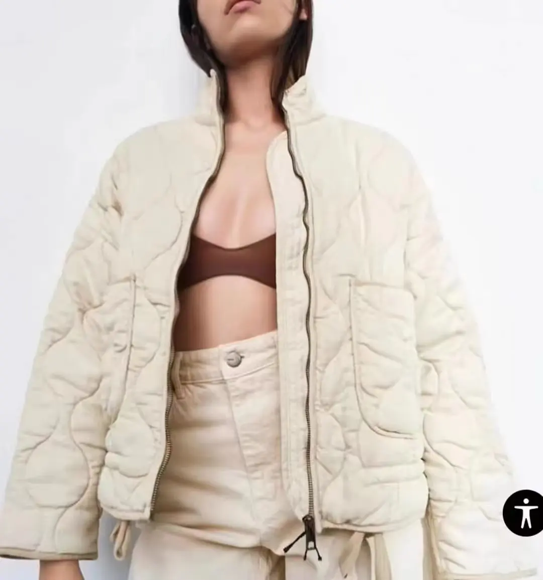 

Женские хлопковые парки, пальто 2025, зимняя мода, теплая винтажная куртка с карманами и шнурком на молнии с длинными рукавами, женская верхняя одежда, топы, куртка