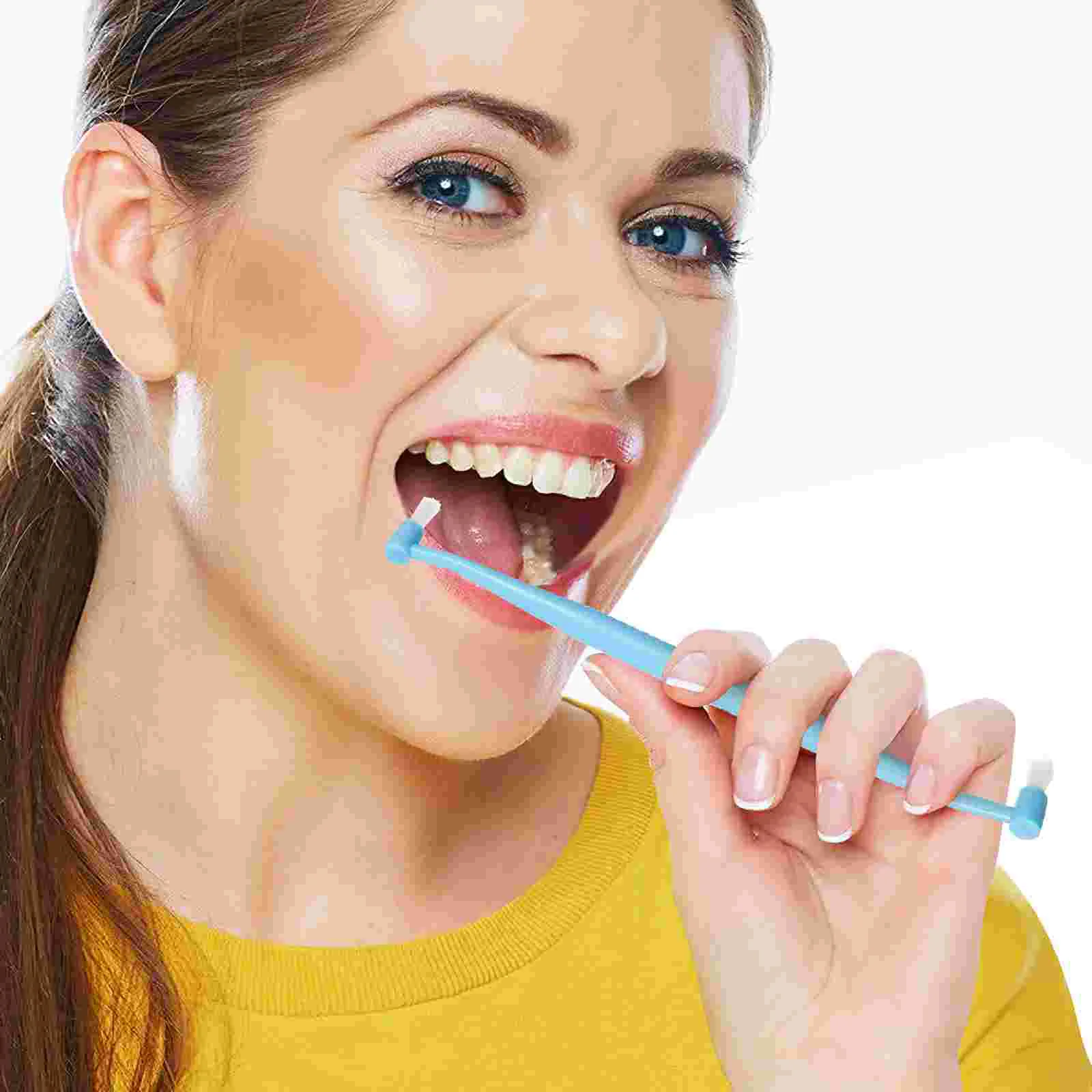 8 Pcs Double Headed Toothbrush Interspace Braces for Soft Pp Handle Detail Teeth Cleaning Gum Travel