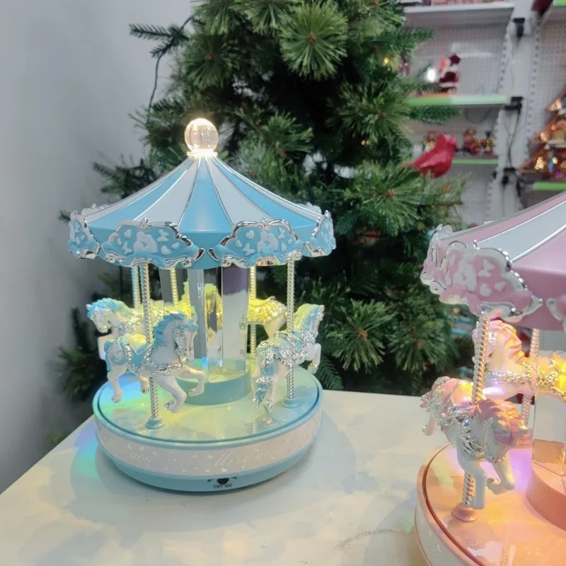 Pink Bluetooth rotating music box music box for girlfriend Valentine's Day birthday gift romantic gift