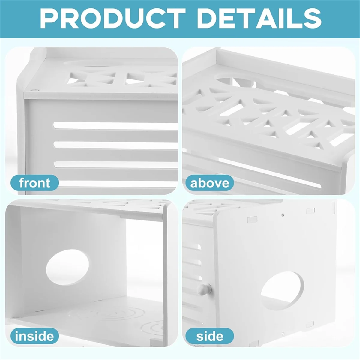 

Y31A Router Shelf Storage,Projector Shelf, Projector Stand, Router Storage Box, Power Strip Cable Management Hider Rack