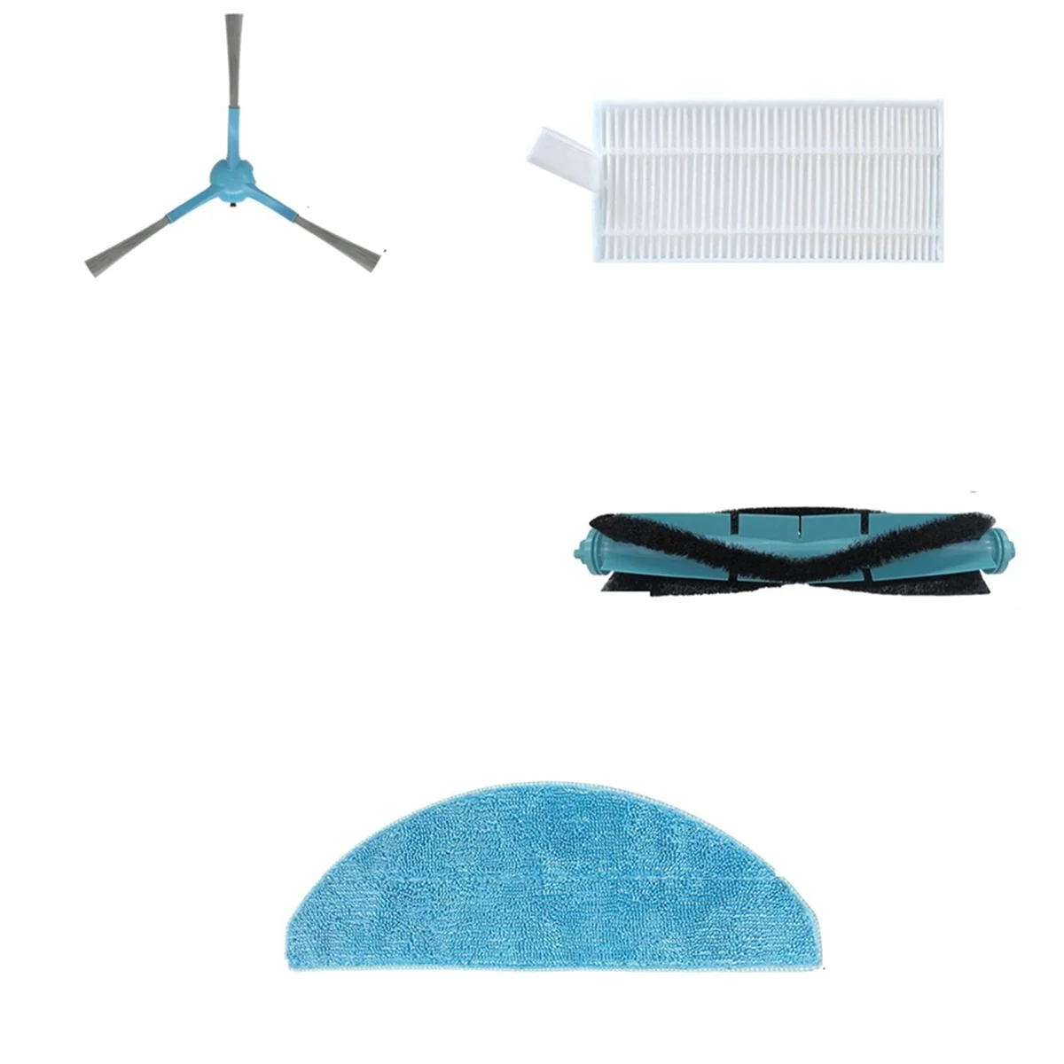 Esfregões de filtro hepa com escova lateral principal para cocotec conga 7490 imortal/8290 acessórios para aspirador de pó imortal