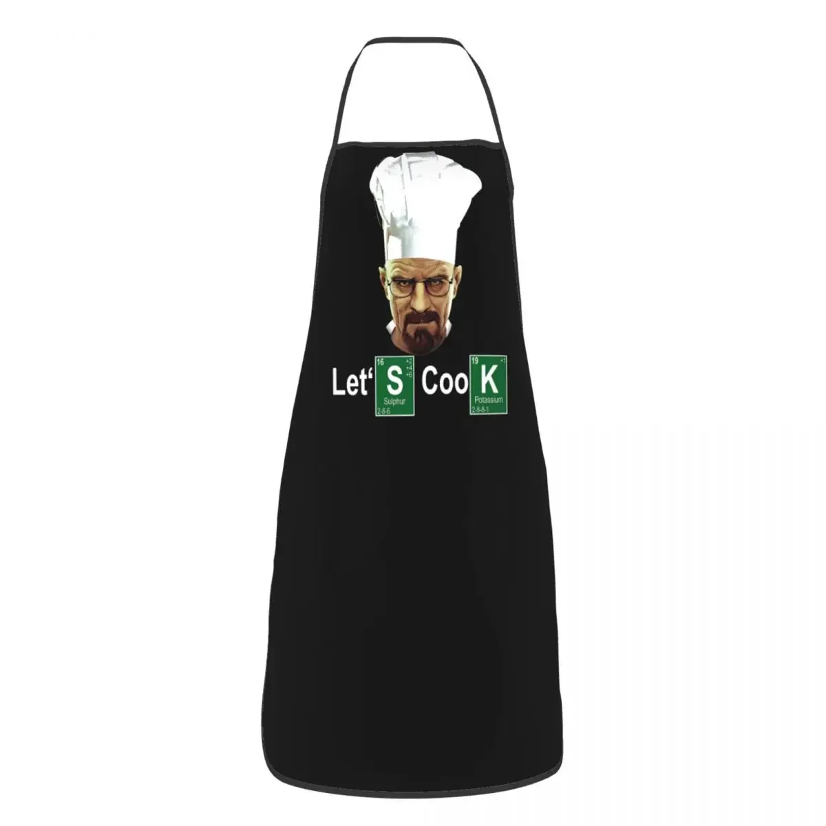 ตลกวอลเตอร์สีขาว Let S Cook Breaking Bad Bib ผ้ากันเปื้อนผู้ชายผู้หญิง Unisex KITCHEN Chef Tablier อาหารสําหรับทําอาหารเบเกอรี่สวน