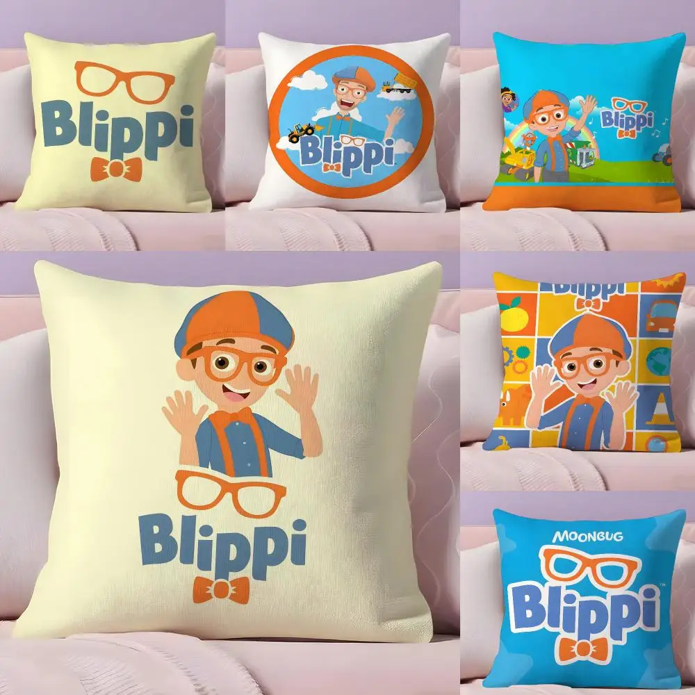 Film B-Blippi Wonders Cushion Cover Pillow Case Plush Fabric Soft Double Sided Print Home Sofa High Quality Cushion