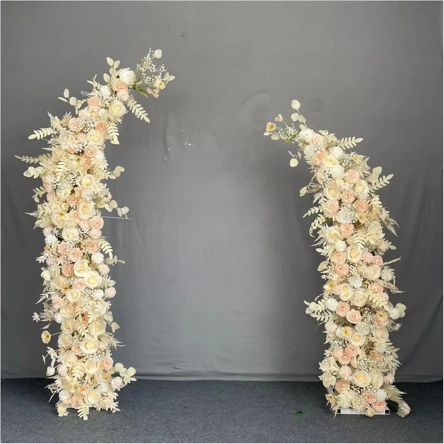 

Stand Metal Moon Shape Garden Arch,Half Moon Shape Wedding Arch Backdrop Stand,Set Of 2 Wedding Arches For Ceremony,