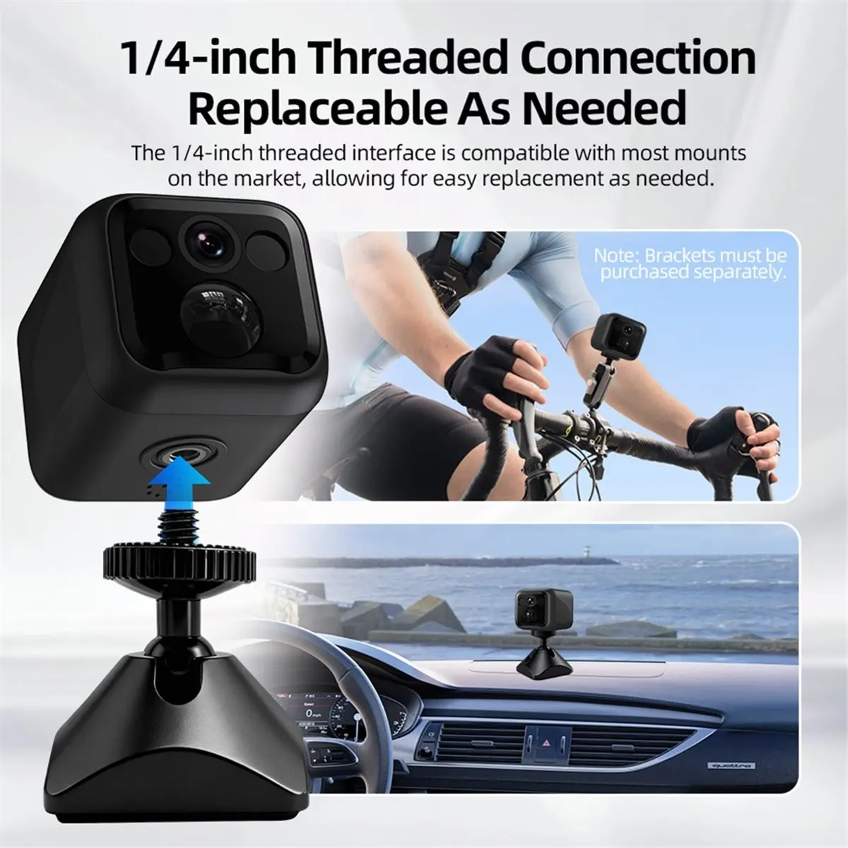 giftnew Home Security Camera with Indoor Night Vision Motion Detection, 3-Megapixel, Built-in 1400mAh Rechargeable Battery