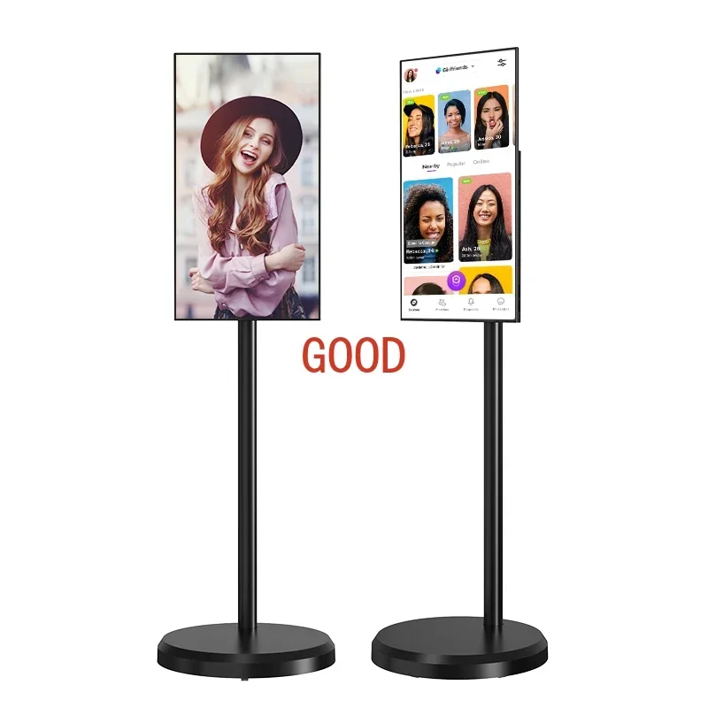 Portable Indoor Lcd Wireless Interactive 21.5 Inch Touch Display  Screen Rotate Usb Wifi TV LCD  Monitor Movable