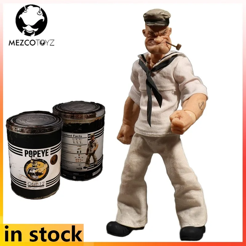 

Mezco Toyz Original 1/12 Movable Doll Popeye Deluxe Anime Action Figure Model Toys Movable Model Ornaments Gifts for Boys