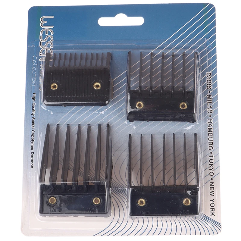 4Pcs Universal Cut Clipper Limit Comb Guide Attachment Size Barber Replacement*.