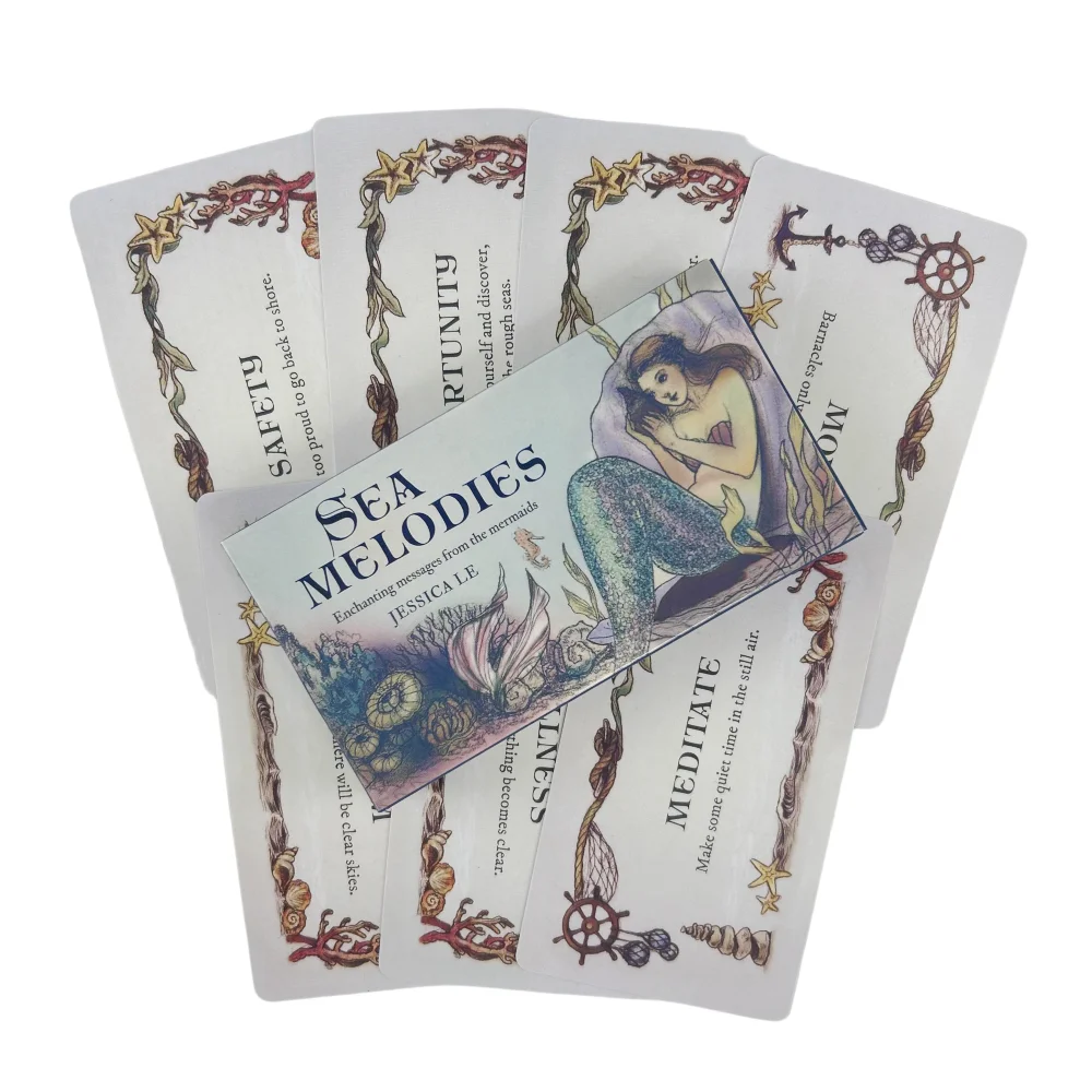 Sea Melodies Oracle Cards A 40 Deck Message From The Mermaids Board Game Tarot Cards