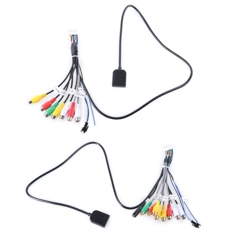 Car Navigation Music Cable SIMs Slot Fan Wire for Reverse Assistance Car Stereo Wiring Harness Adapter