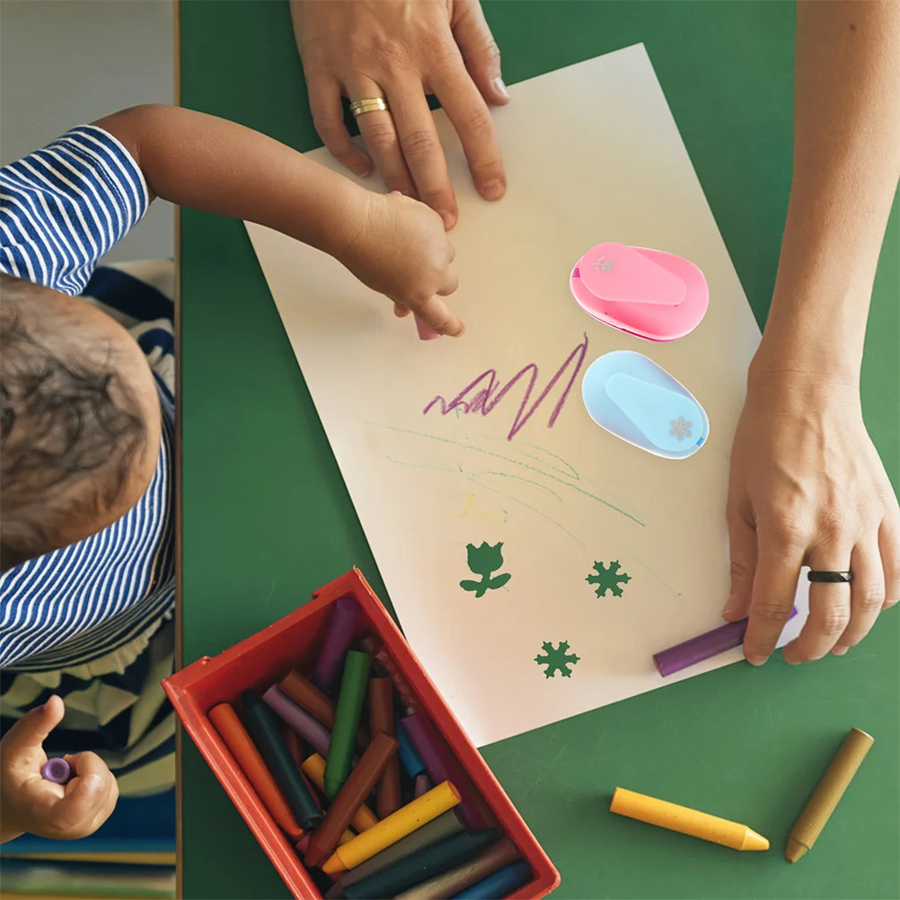 

3Pcs Paper Punch for Crafting Kids DIY Multi-Pattern Plastic Hole Punch Scrapbooking Card Making Supplies Craft Hole Punches