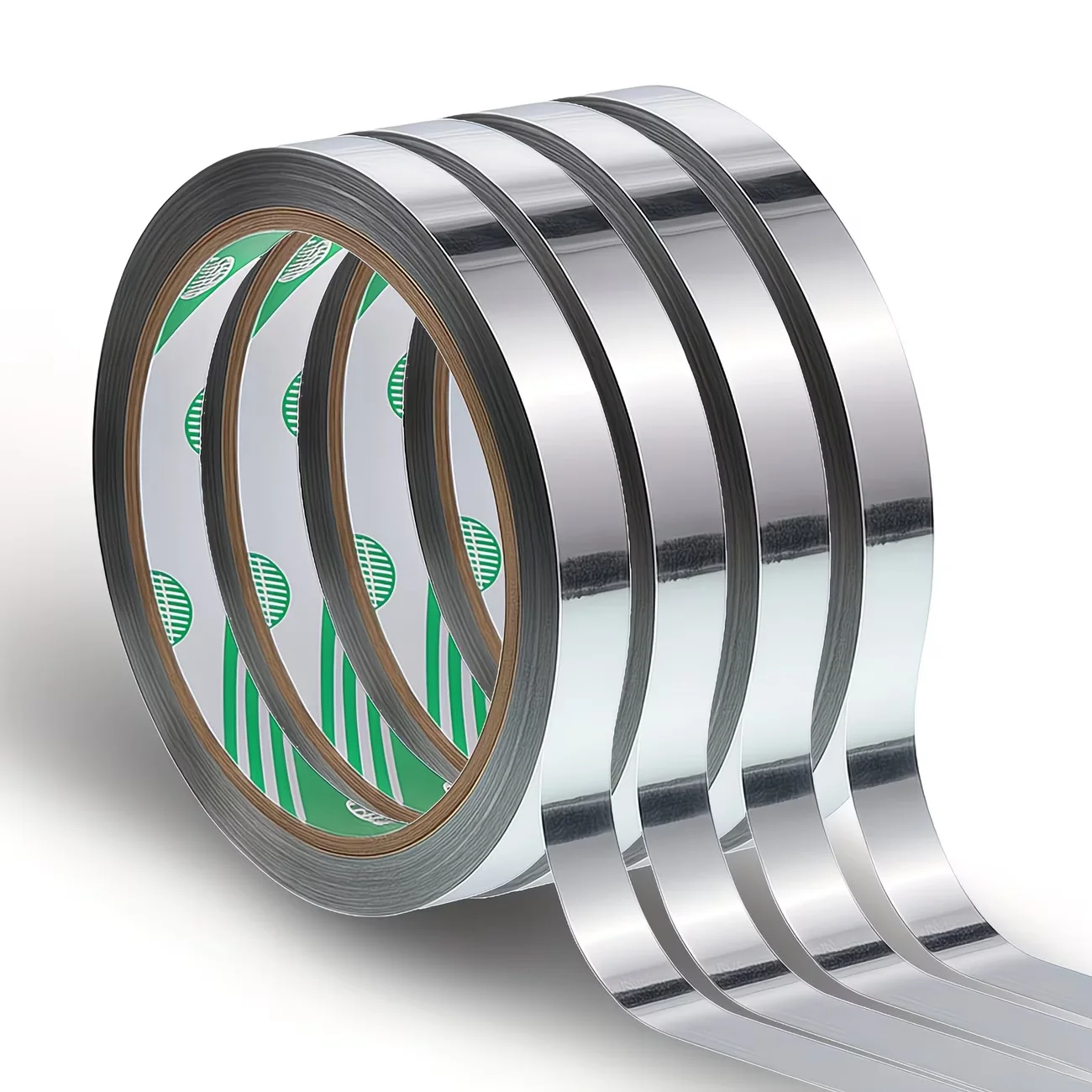 1 Roll Silver Metallic Mirror Tape Self Adhesive Metal Polyester Film for Art Decor Gift Wrapping DIY Craft