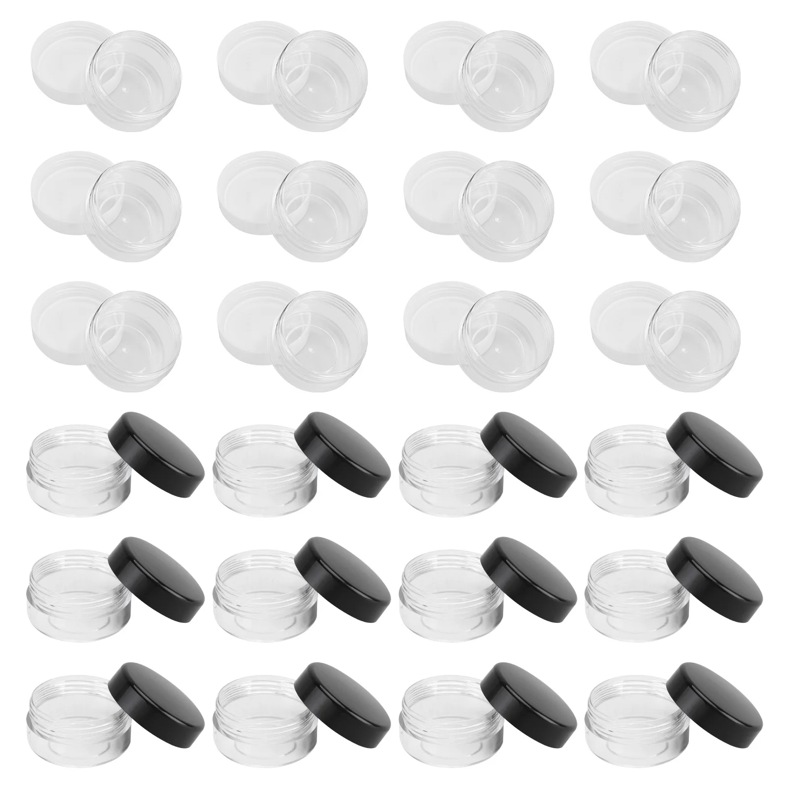 

30Pcs Portable Boxes Mini Waterproof Travel Cream Storage Sample Containers with Lid Face Cream Boxes